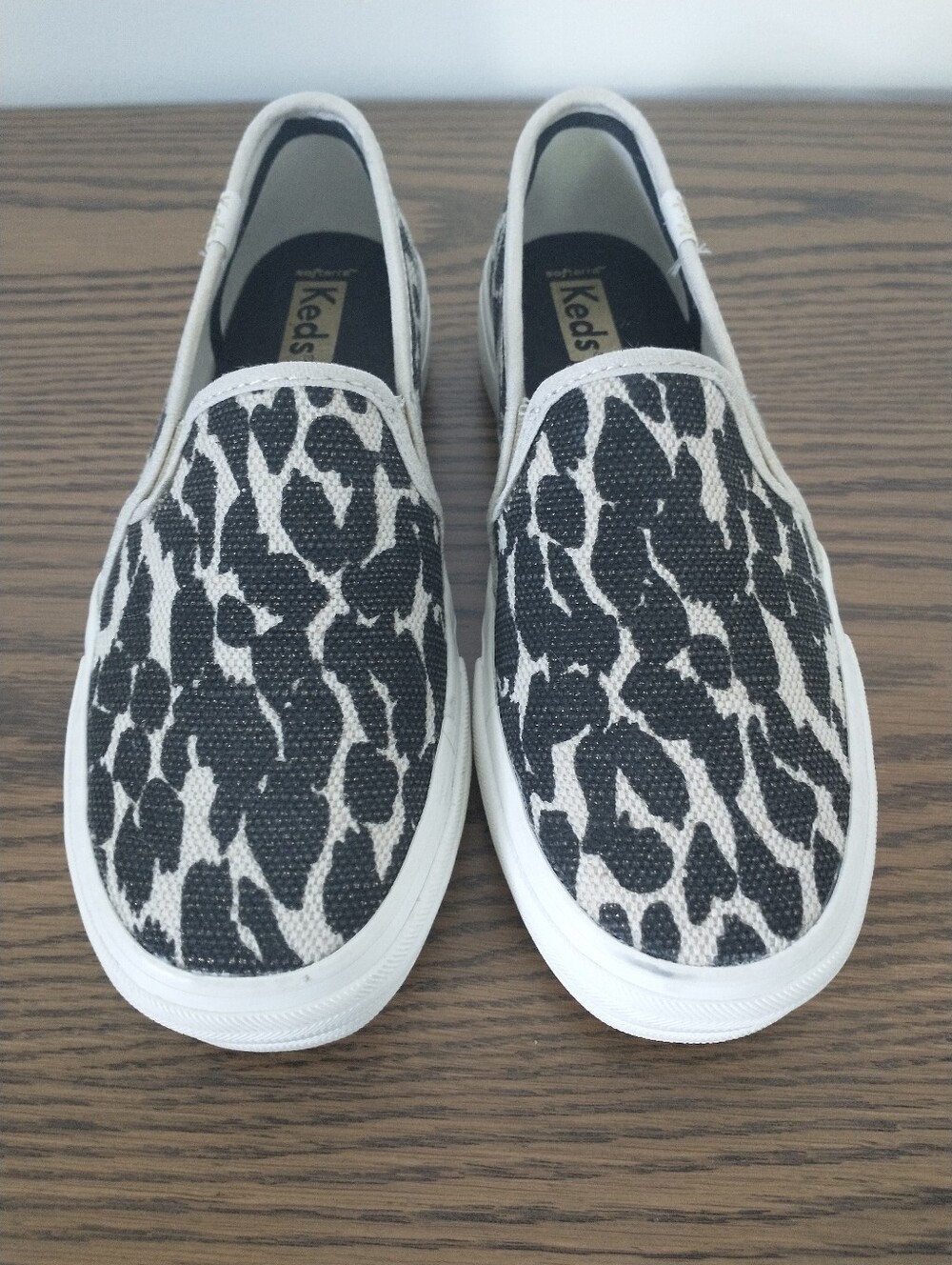 Keds Slip-On Leopard Print Coastal Prep Sneakers Size 5 - Picture 3 of 9
